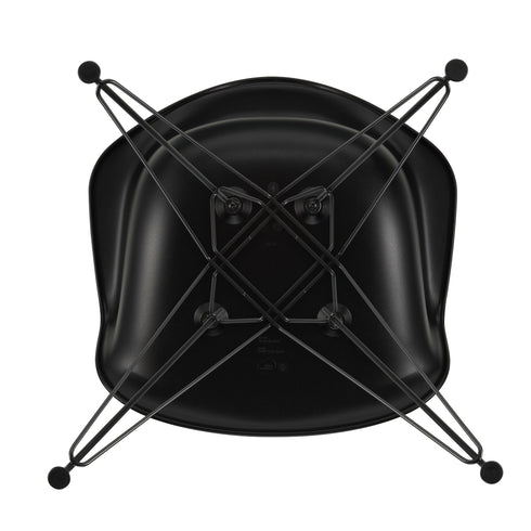 Cadeira de Braços em Plástico Eames DAR / Base Preta